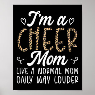 Funny Cheerleading Lover Leopard Pattern Women Che Poster
