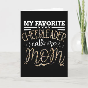 Funny Cheerleading Mother Leopard Cheetah Print Ch Card