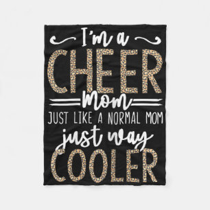 Funny Cheerleading Mother Leopard Cheetah Print Ch Fleece Blanket