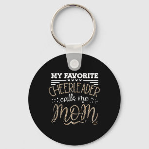 Funny Cheerleading Mother Leopard Cheetah Print Ch Key Ring