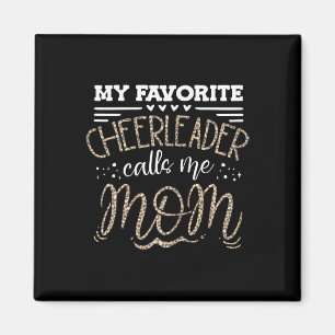 Funny Cheerleading Mother Leopard Cheetah Print Ch Magnet