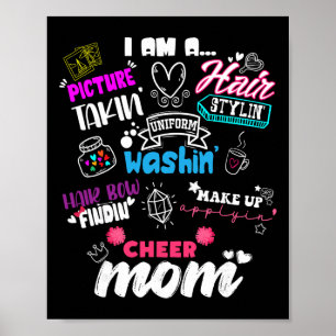 Funny Cheerleading Mum For Cheer Moms Cheer Squad Poster