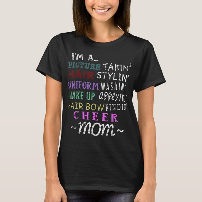 Funny Cheerleading Mum For Cheer Moms T-Shirt (Front)