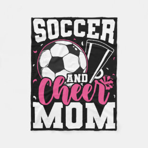 Funny Cheerleading Mum Soccer And Cheer Mum _1  Fleece Blanket
