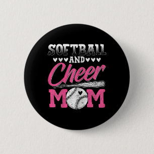 Funny Cheerleading Mum Softll And Cheer Mum 6 Cm Round Badge
