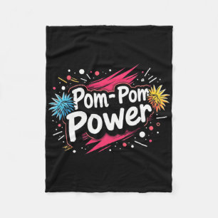 Funny Cheerleading Quote Gift Power Fleece Blanket