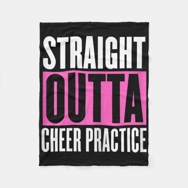 Funny Cheerleading Saying Cheer Practice Cheer Gir Fleece Blanket (Front)