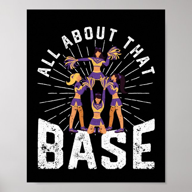 Funny cheerleading women group All About Base Poster (Front)