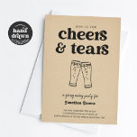 Funny Cheers & Tears Beer Going Away Party Invitation<br><div class="desc">A fun going away party invitation that puts the spotlight on...  beer!  Beer toast is hand drawn.</div>