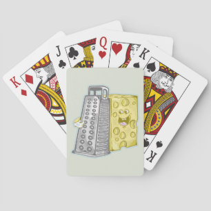 Funny cheese and cheese grater playing cards