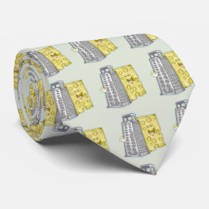 Funny cheese and cheese grater tie