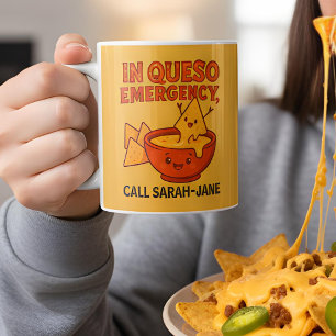Funny Cheese Gift In Queso Emergency Coffee Mug
