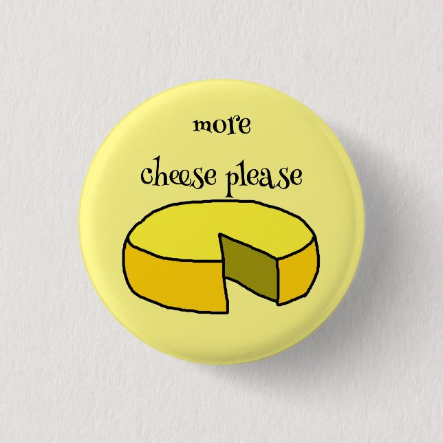 Funny Cheese Pin Badge  (Front)