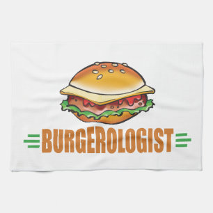 Funny Cheeseburger Tea Towel