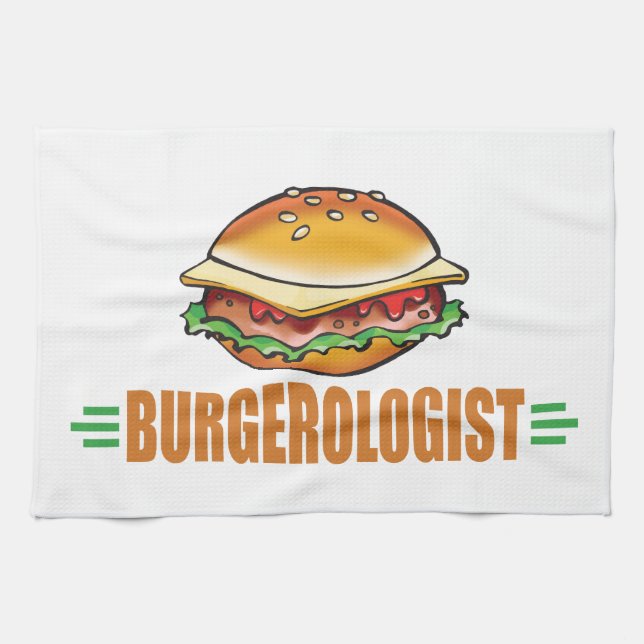 Funny Cheeseburger Tea Towel (Horizontal)