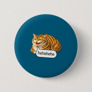 Funny Cheesy Cat Smile Meme Silly Weird Chubby Cat 6 Cm Round Badge
