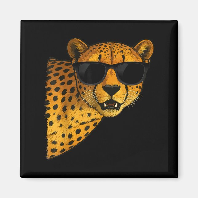Funny Cheetah Art For Men Women Kids Animal Safari Magnet (Front)