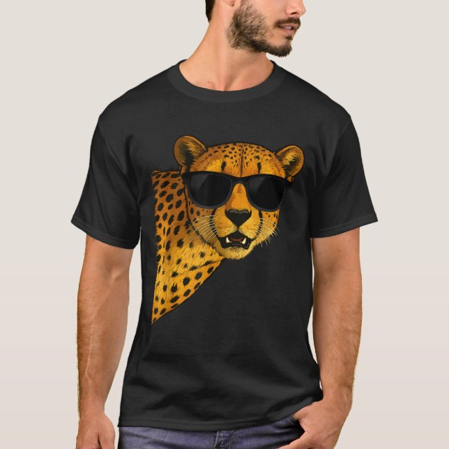 Funny Cheetah Art For Men Women Kids Animal Safari T-Shirt (Front)