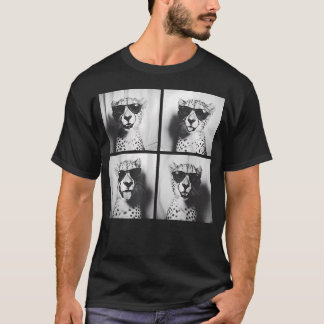 Funny Cheetah With Sunglasses Cool Feline Animals T-Shirt