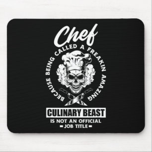 Funny Chef Amazing Culinary Beast Chef Cook Cookin Mouse Pad