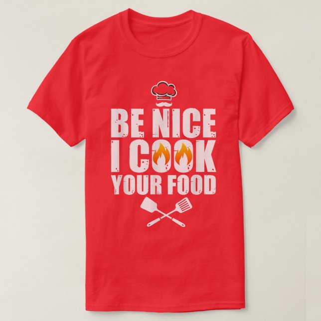 Funny Chef Art For Men Women Restaurant Cooking Fo T-Shirt (Design Front)