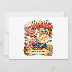 Funny Chef Birthday Card – Personalised