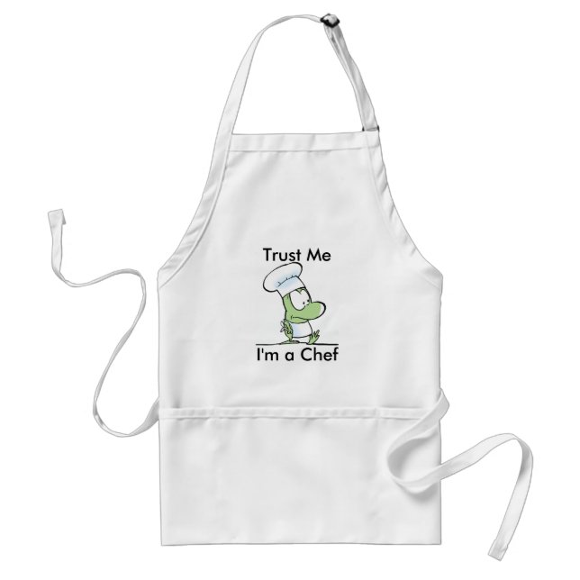 Funny Chef Cartoon Frog Apron (Front)