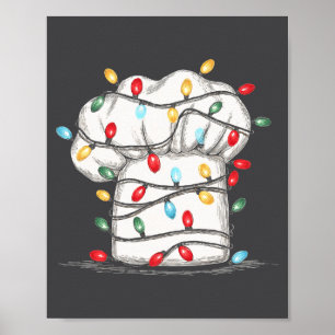 Funny Chef Christmas Graphics Lights Lover Cook Co Poster