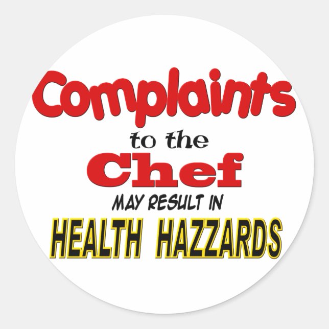 Funny Chef Classic Round Sticker (Front)