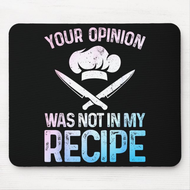 Funny Chef Design For Men Women Cook Cooking Culin Mouse Pad (Front)