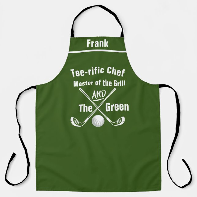 Funny Chef Golf Apron - Personalised Puns (Front)