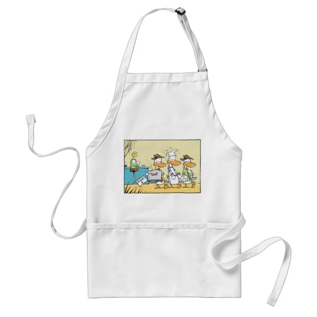 Funny Chef Humor Cartoon Apron (Front)