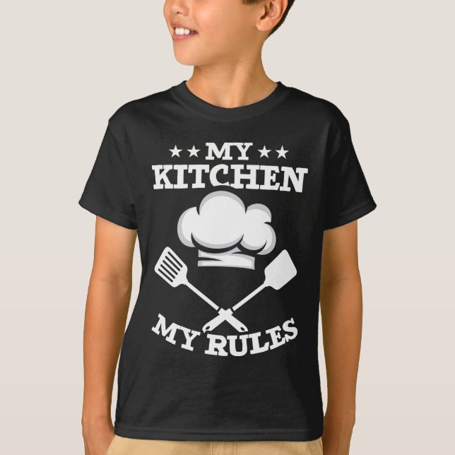 Funny Chef Kitchen Rules Cooking Humour T-Shirt (Front)