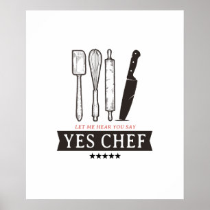 Funny chef qoutes poster