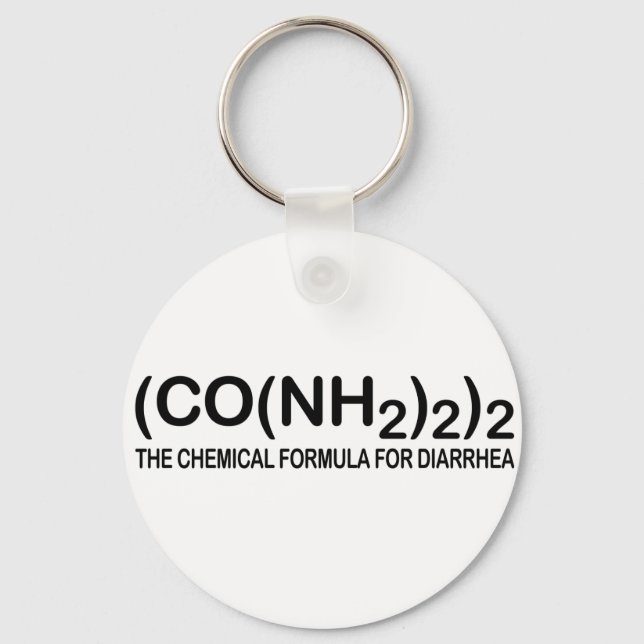 Funny Chemical Formula for Diarrhoea Keychain (Front)