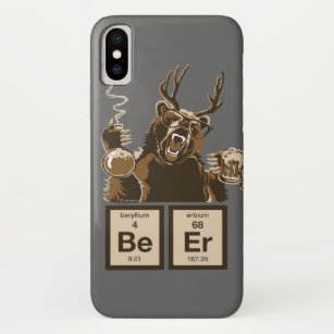 Funny chemistry bear discovered beer Case-Mate iPhone case
