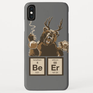 Funny chemistry bear discovered beer Case-Mate iPhone case