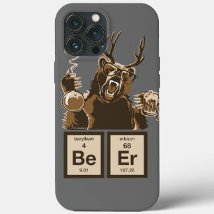 Funny chemistry bear discovered beer iPhone 13 pro max case
