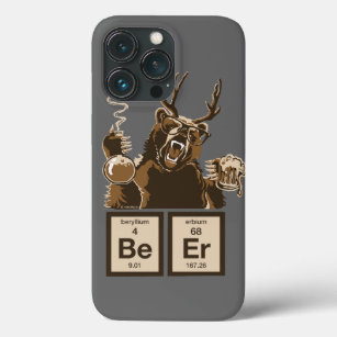 Funny chemistry bear discovered beer iPhone 13 pro case