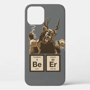Funny chemistry bear discovered beer iPhone 12 case