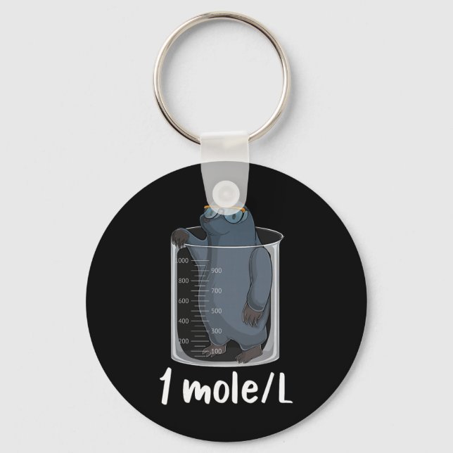 Funny Chemistry Chemist Student Science Teacher Mo Key Ring (Front)