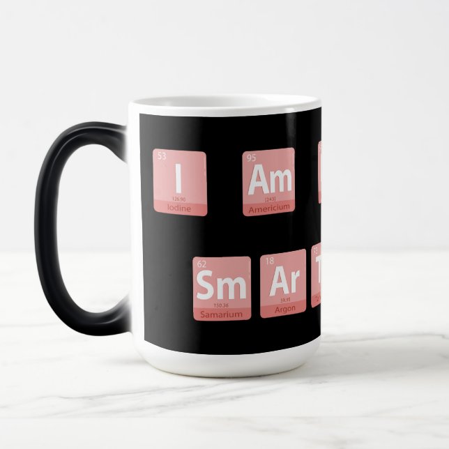 Funny Chemistry Elements Design Smart Cute Polite  Magic Mug (Left)
