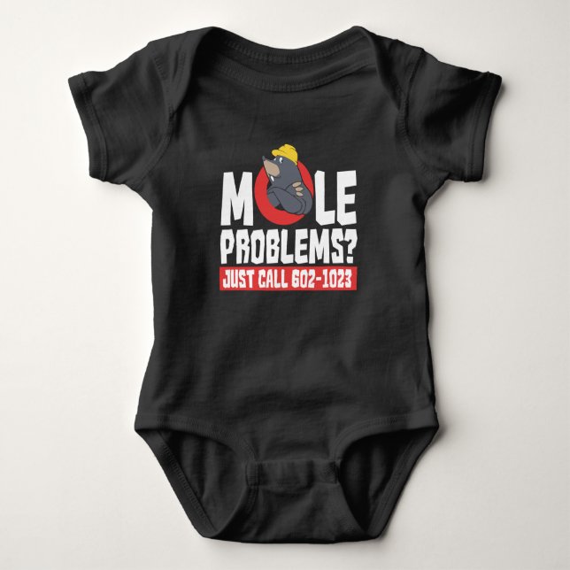 Funny Chemistry Formula Mole Problem Science Baby Bodysuit (Front)
