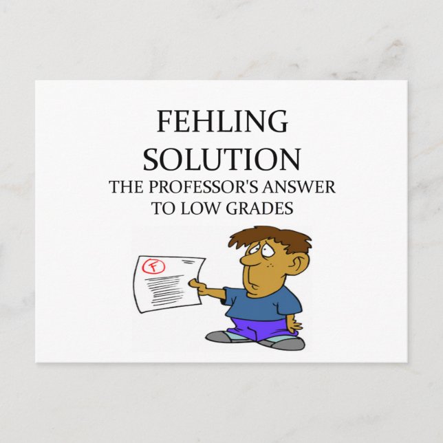 funny chemistry joke postcard (Front)