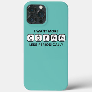 Funny Chemistry Lover More Coffee Less iPhone 13 Pro Max Case