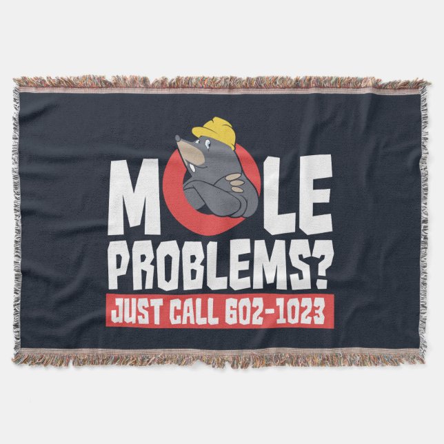 Funny Chemistry Teacher Mole Problem Throw Blanket (Front)