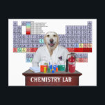 Funny Chemistry Teacher Postcard with Lab<br><div class="desc">A funny,  customisable Chemistry Lab postcard.  You can change the text,  fonts,  font size and colour.  You can add text.  You could change the background colour from white to something else.</div>