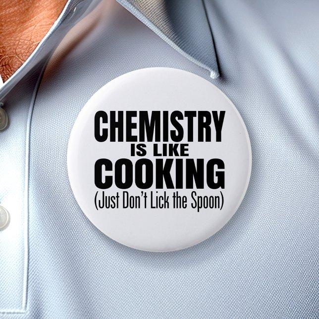 Funny Chemistry Teacher Quote 6 Cm Round Badge (Funny Science Button)