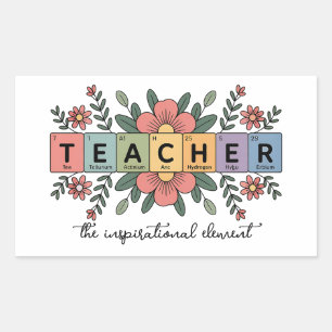 Funny Chemistry Teacher   Science Lover  Rectangular Sticker