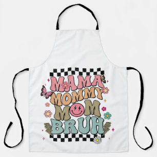 Funny Chequered Mama Flowers Mother’s Day Cute Mum Apron